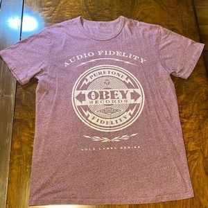 Obey records tee — unique!